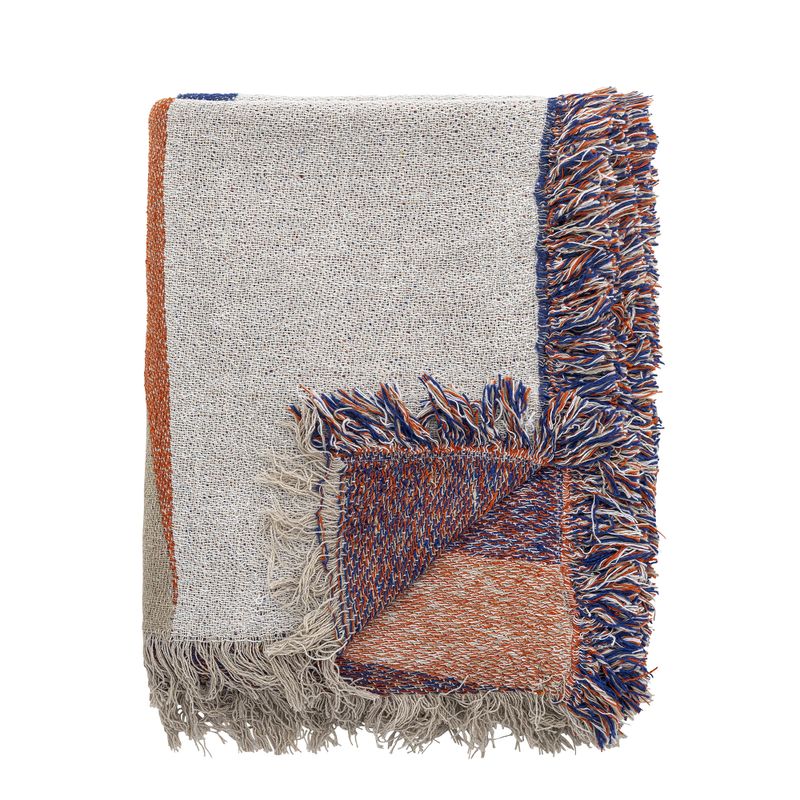 Bloomingville Clarita pläd flerfärgad 160x130 cm