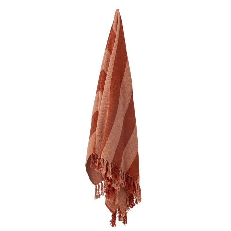 Bloomingville Frello pläd orange 160x130 cm