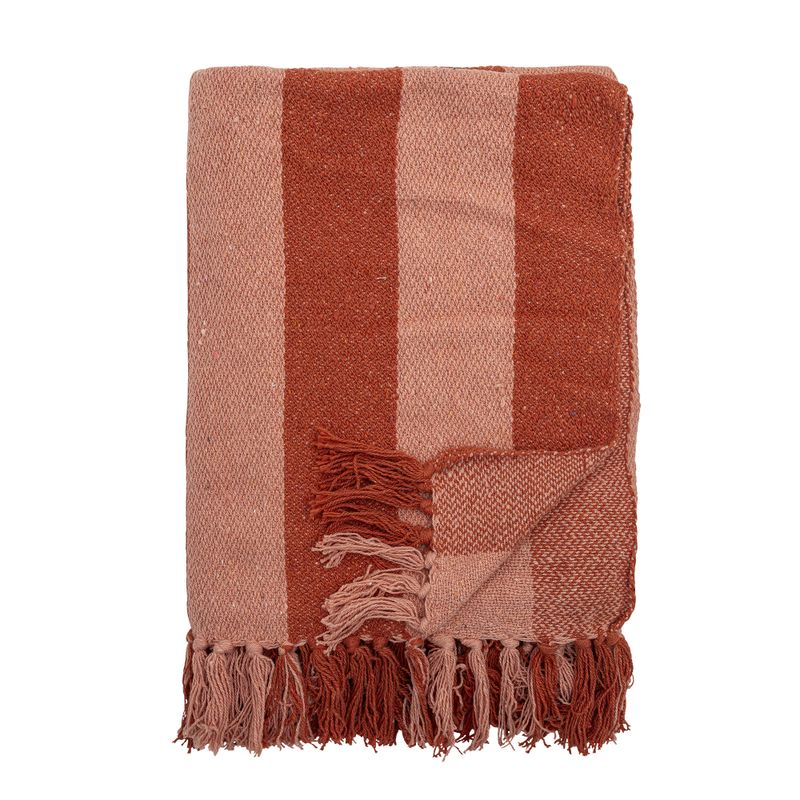 Bloomingville Frello pläd orange 160x130 cm