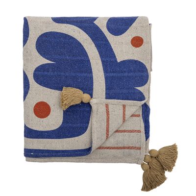 Bloomingville Eviaya pläd flerfärgad 160x130 cm