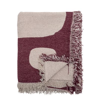 Bloomingville Olica pläd röd 160x130 cm