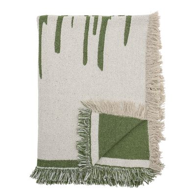 Bloomingville Haxby pläd grön 160x130 cm