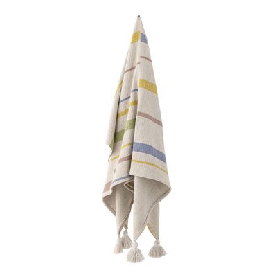 Bloomingville Pontino pläd natur 160x130 cm