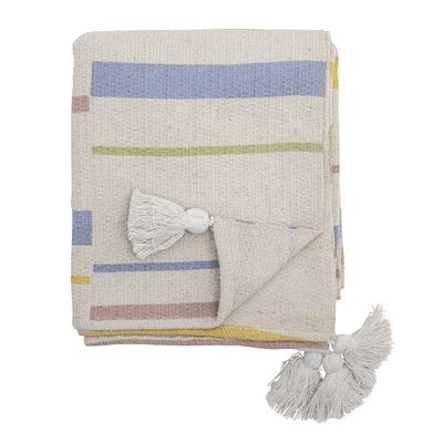 Bloomingville Pontino pläd natur 160x130 cm