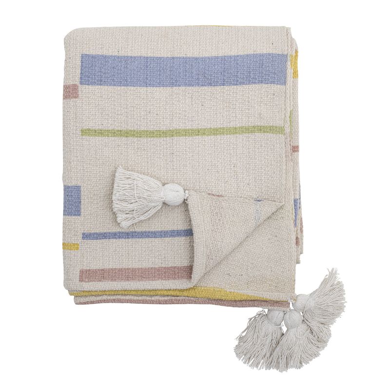 Bloomingville Pontino pläd natur 160x130 cm
