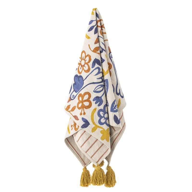 Bloomingville Figuria pläd flerfärgad 160x130 cm