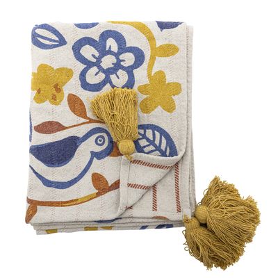 Bloomingville Figuria pläd flerfärgad 160x130 cm