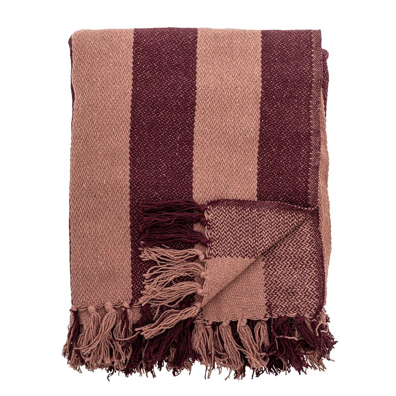 Bloomingville Frello pläd röd 160x130 cm