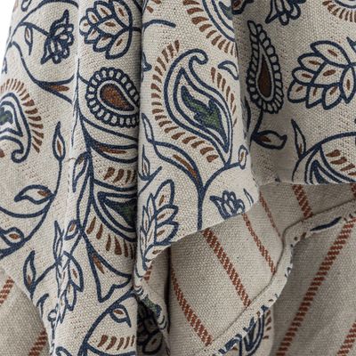 Bloomingville Paisley pläd flerfärgad 160x130 cm