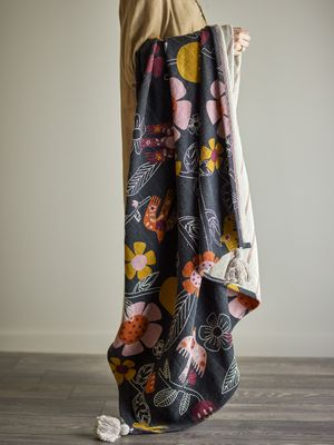 Bloomingville Vivielle pläd flerfärgad 160x130 cm