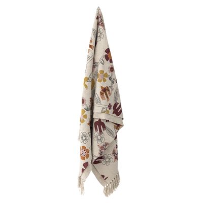 Bloomingville Vivielle pläd flerfärgad 160x130 cm