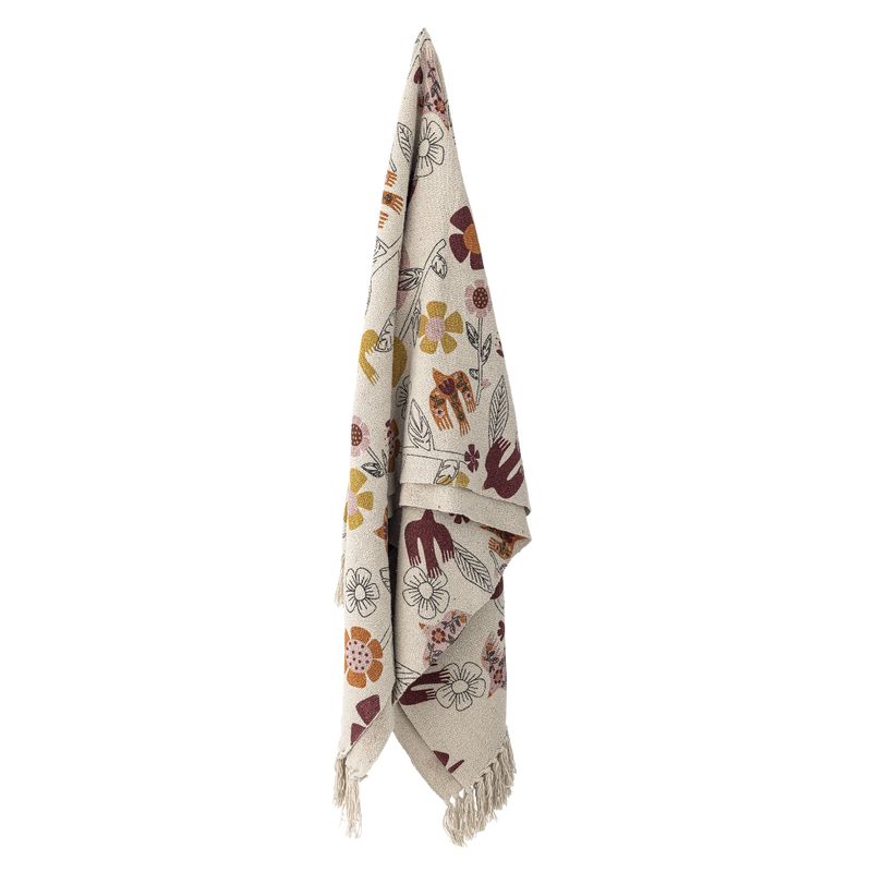 Bloomingville Vivielle pläd flerfärgad 160x130 cm