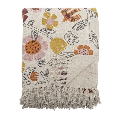 Bloomingville Vivielle pläd flerfärgad 160x130 cm