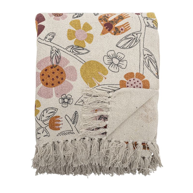 Bloomingville Vivielle pläd flerfärgad 160x130 cm