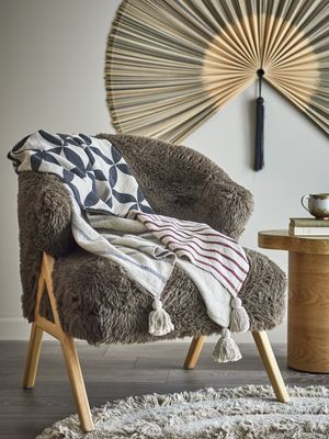 Bloomingville Forma pläd natur 160x130 cm