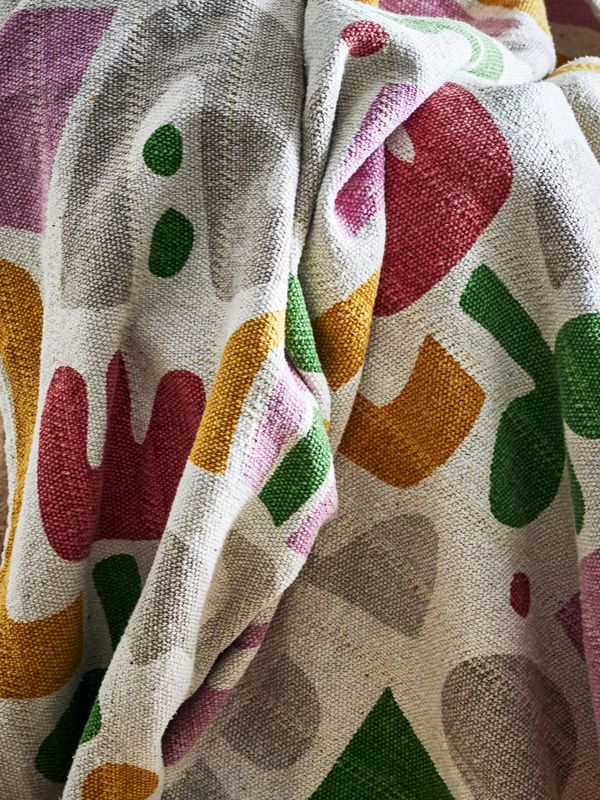 Bloomingville Filur pläd flerfärgad 160x130 cm
