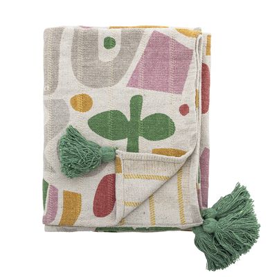 Bloomingville Filur pläd flerfärgad 160x130 cm