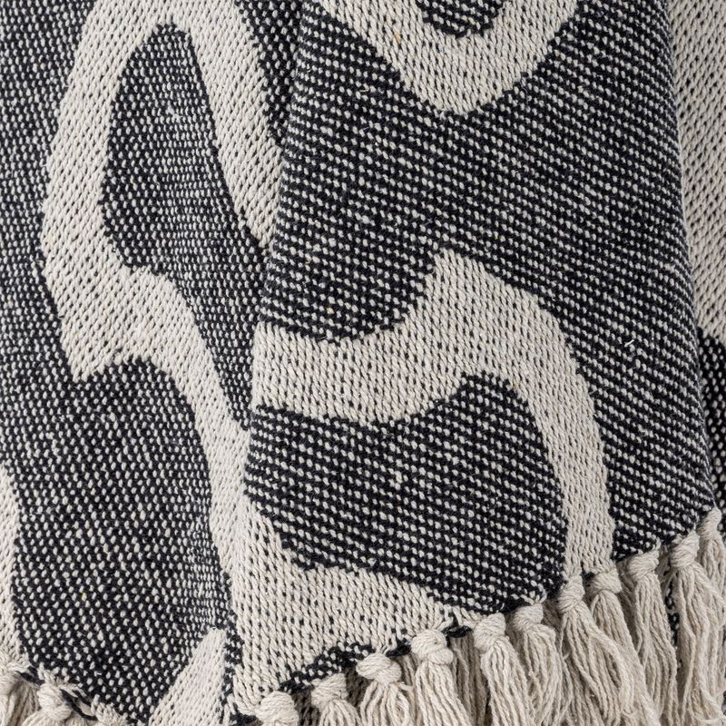 Bloomingville Salobre pläd svart 160x130 cm