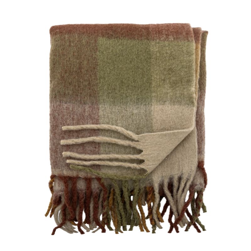 Bloomingville Hamisha pläd flerfärgad 152x127 cm