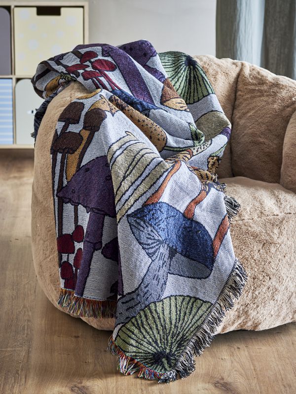 Bloomingville Sonam pläd flerfärgad 160x130 cm