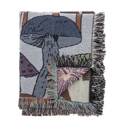 Bloomingville Sonam pläd flerfärgad 160x130 cm