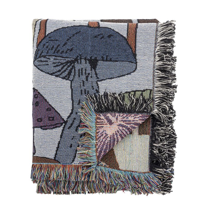 Bloomingville Sonam pläd flerfärgad 160x130 cm