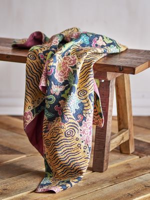 Bloomingville Lester pläd flerfärgad 152x127 cm
