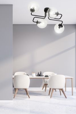 Emibig Lighting Taklampa BRENDI 4 BL TRANSPARENT