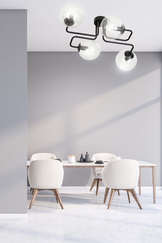 Emibig Lighting Taklampa BRENDI 4 BL TRANSPARENT
