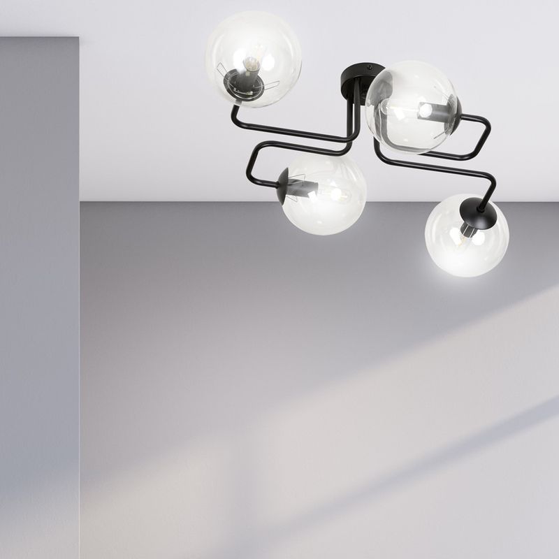 Emibig Lighting Taklampa BRENDI 4 BL TRANSPARENT