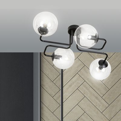 Emibig Lighting Taklampa BRENDI 4 BL TRANSPARENT
