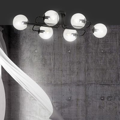 Emibig Lighting Taklampa BRENDI 6A BL TRANSPARENT