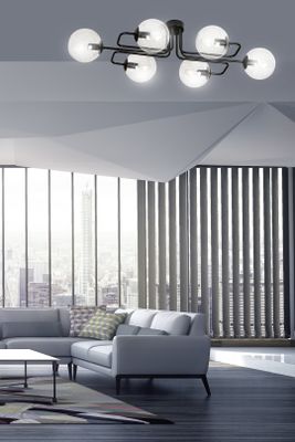 Emibig Lighting Taklampa BRENDI 6A BL TRANSPARENT