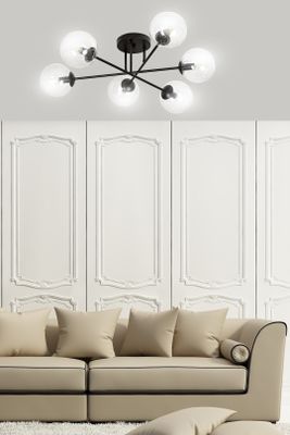 Emibig Lighting Taklampa BRENDI 6B BL TRANSPARENT