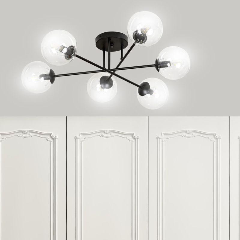 Emibig Lighting Taklampa BRENDI 6B BL TRANSPARENT