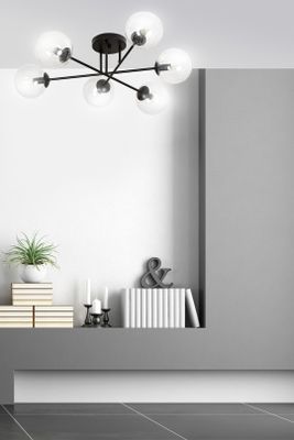 Emibig Lighting Taklampa BRENDI 6B BL TRANSPARENT