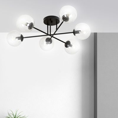 Emibig Lighting Taklampa BRENDI 6B BL TRANSPARENT