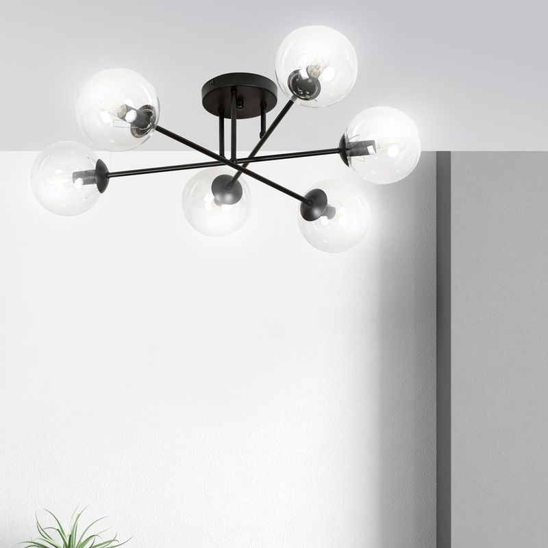Emibig Lighting Taklampa BRENDI 6B BL TRANSPARENT