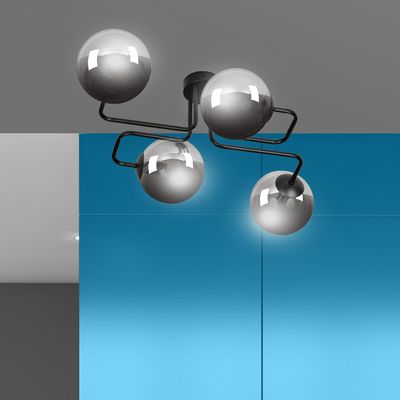 Emibig Lighting Taklampa BRENDI 4 BL GRAFIT