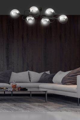 Emibig Lighting Taklampa BRENDI 6A BL GRAFIT