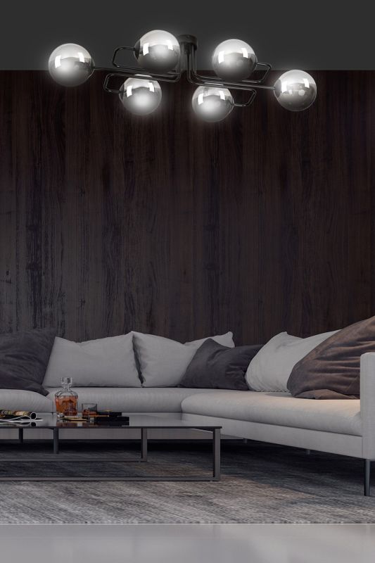 Emibig Lighting Taklampa BRENDI 6A BL GRAFIT
