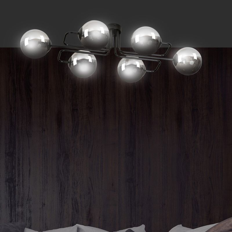 Emibig Lighting Taklampa BRENDI 6A BL GRAFIT