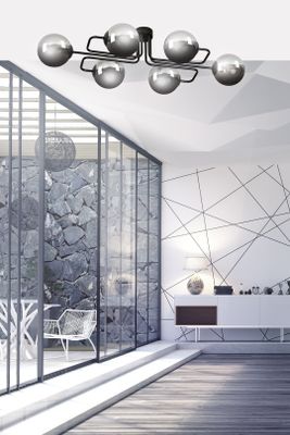 Emibig Lighting Taklampa BRENDI 6A BL GRAFIT