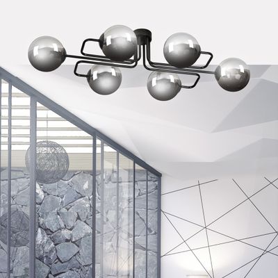 Emibig Lighting Taklampa BRENDI 6A BL GRAFIT