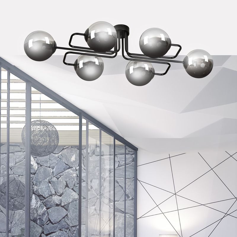 Emibig Lighting Taklampa BRENDI 6A BL GRAFIT