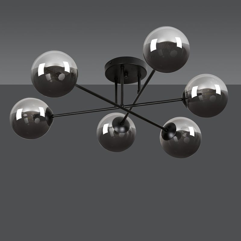 Emibig Lighting Taklampa BRENDI 6B BL GRAFIT