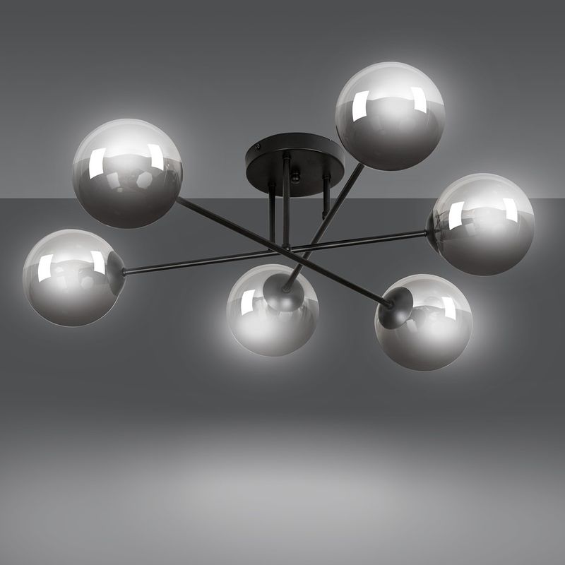 Emibig Lighting Taklampa BRENDI 6B BL GRAFIT