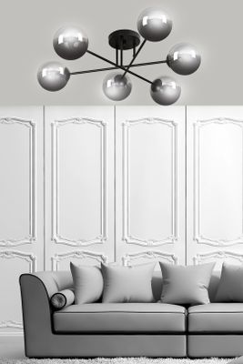 Emibig Lighting Taklampa BRENDI 6B BL GRAFIT