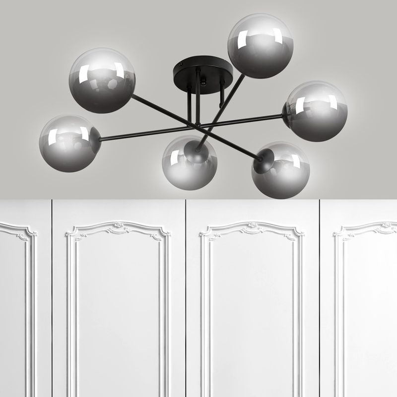 Emibig Lighting Taklampa BRENDI 6B BL GRAFIT