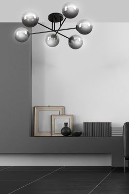 Emibig Lighting Taklampa BRENDI 6B BL GRAFIT